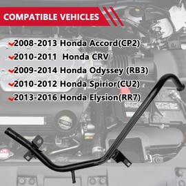 19510R40A50 Heater Pipe Compatible with 2008-2012 Honda Accord CRV Odyssey Tourer Replaces 19510-R40-A50