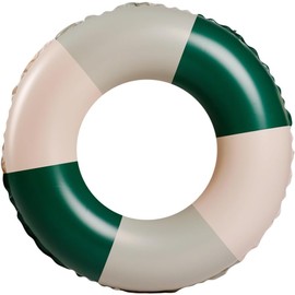 浮輪 子供 60 90 インフレータブル浮き輪 大人用サイズ 外径75-83cm, 内径29-35cm グリーン&ホワイト (60)