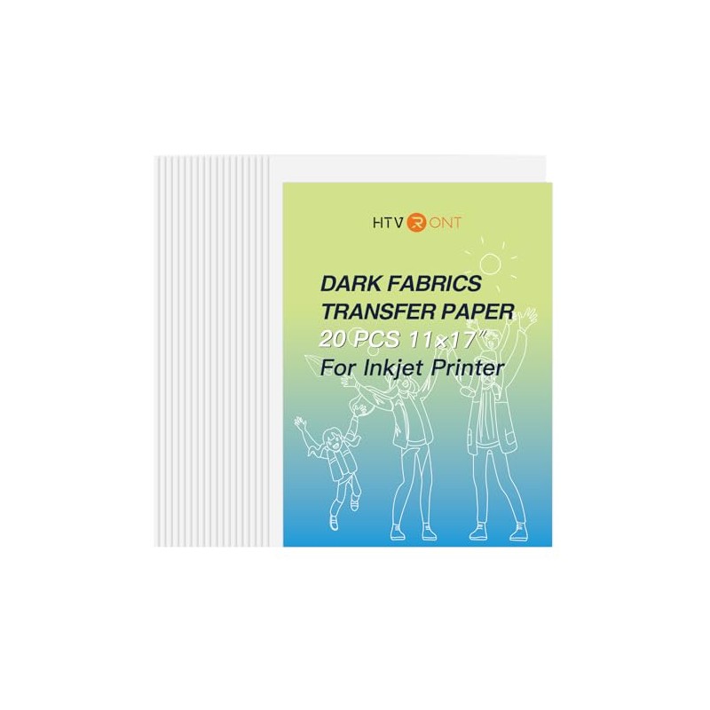 HTVRONT Heat Transfer Paper for Dark T Shirts -20 Pack