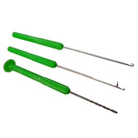 Fishing Needle, Boily, Carp Fishing, Self-made, Quick Replacement, Assisted Needle, Drill Needle, Hook Removal, Line Loop, 3-Piece Set, Handle, Green