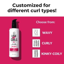 Love Ur Curls - Shampoo, Conditioner, Curly All In One Styler to repair, define and hydrate hair and Irish Sea Moss Gel for touchable hold