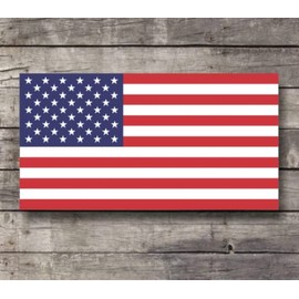 American Flag Barn Sign BQ201 - Straight - 3 Sizes - Bright Colors - Head-Turning Curb Appeal - Premium Quality Lasts for Years & Years (18" x 34" 1 Sided)