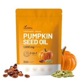 VivoNu Natural pumpkin seed oil and saw palmetto softgel 1000mg high content plant esters 300 capsules:_Pack of 1