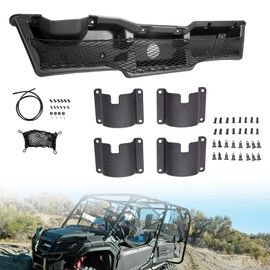 A & UTV PRO Under Dash Storage Box & 4PCS Door Cup Holders for 2016-2024 Honda Pioneer 1000-5,1000-3 Seater 3P 5P Accessories, Replace OEM # 08L71-HL4-F00, 08U70-HL3-A40