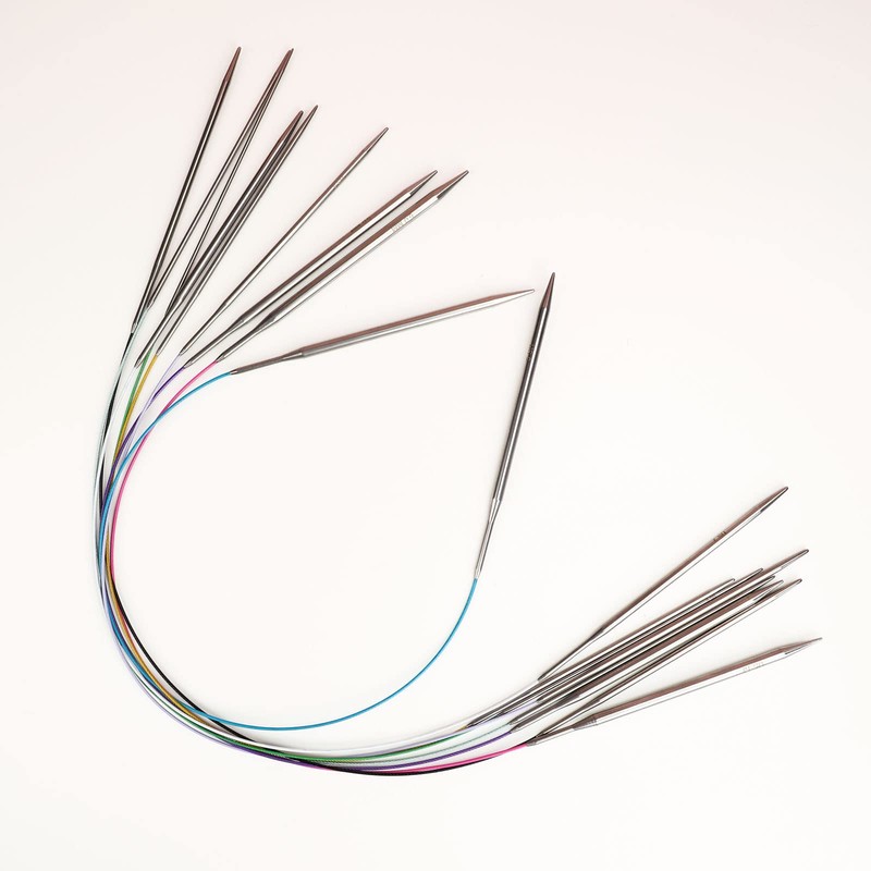 Aeelike Circular Knitting Needles 60cm 6mm, Metal Circular Needles for
