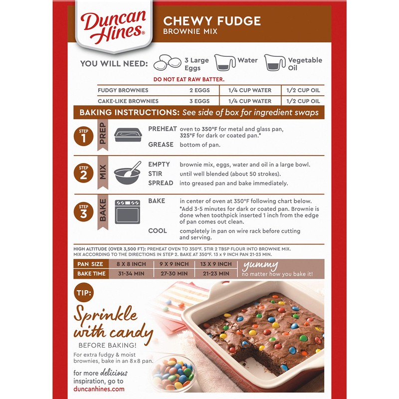 Duncan Hines Brownie Mix, Chewy Fudge, 18.3 Ounce (Pack of