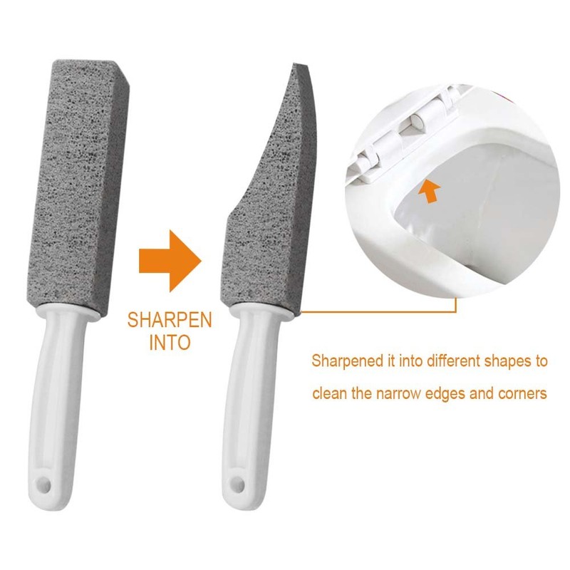4 Pack Toilet Pumice Stone with Handle, Pumice Stone Toilet