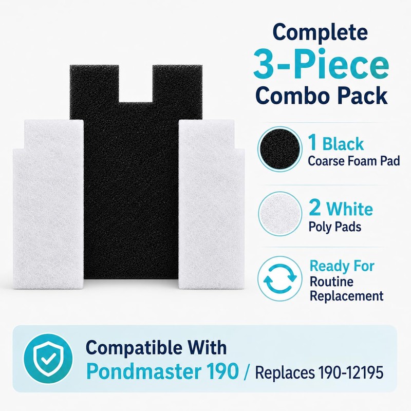 ziruirui Replacement Filter Pads Compatible with Pondmaster PMK 190