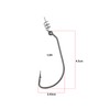 Be In Your Mind 10PCS #1/0 Offset Hook with Baitholder