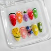 Handmade Nails 3D Fruit Almond Press on Nails Medium Length