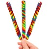 3 Jumbo Rainbow Twisty Lollipops 12" Inch Individually Wrapped, Mixed