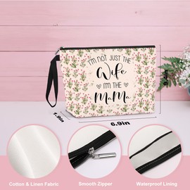 Women Wife Makeup Bag Mom Gifts Mom Stuff Mental Health Gifts Inspirational Gifts for Women Mother Mama Mommy Gifts for Mom from Daughter Son Birthday Mothers Day Travel Toiletry Bag