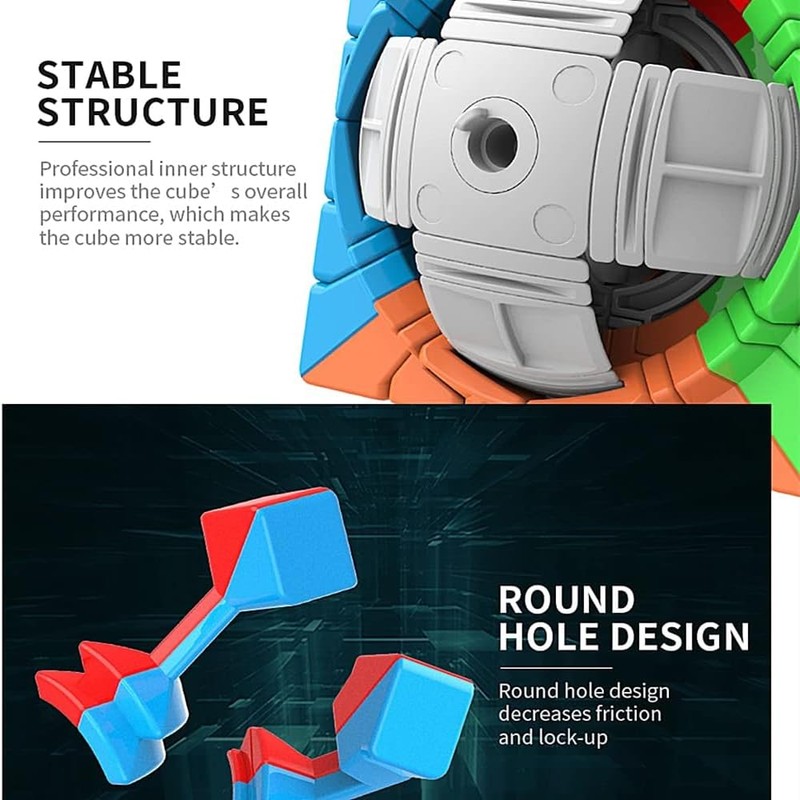 XMDCuber MOYU Meilong 6x6 V2 Speed Cube Stickerless, Meilong 6