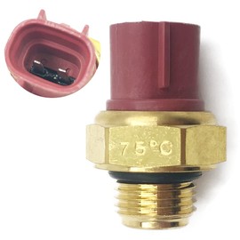 QYMOTO Water Fan Switch 2 Wire Water Temperature Sensor Radiator Compatible for Axis 500 700,Hisun 400,500 700,Coleman UT400 500,Massimo MSU500,Cub Cadet Challenger