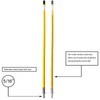 SEASAIL SEASAIL 24'' Yellow Snow Plow Blade Marker Guide Kit
