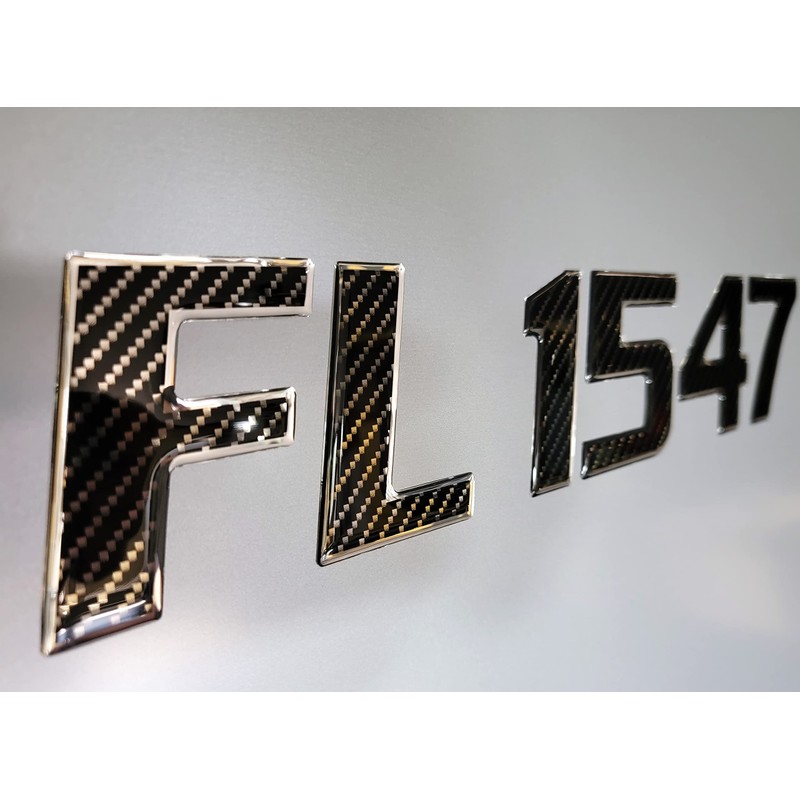 Domed 3D Boat Registration Numbers and Letters Sport Series Carbon