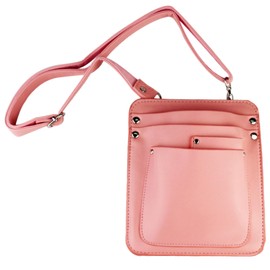 SATOMO Florist Case, PU Leather, Scissor Case, Gardening, Flower Shop, Women's, Lightweight, Stylish, Waist Bag, For Work (Pink)