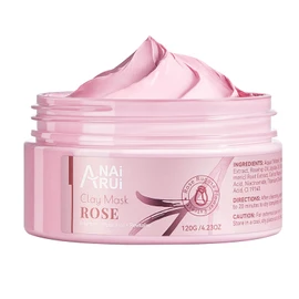 ANAI RUI Clay Mask, Pink Skincare Clay Mask, Deep Cleansing Facial Mask, Cleansing & Nourish Skin, Suitable for All Skin Types, 4.23 OZ