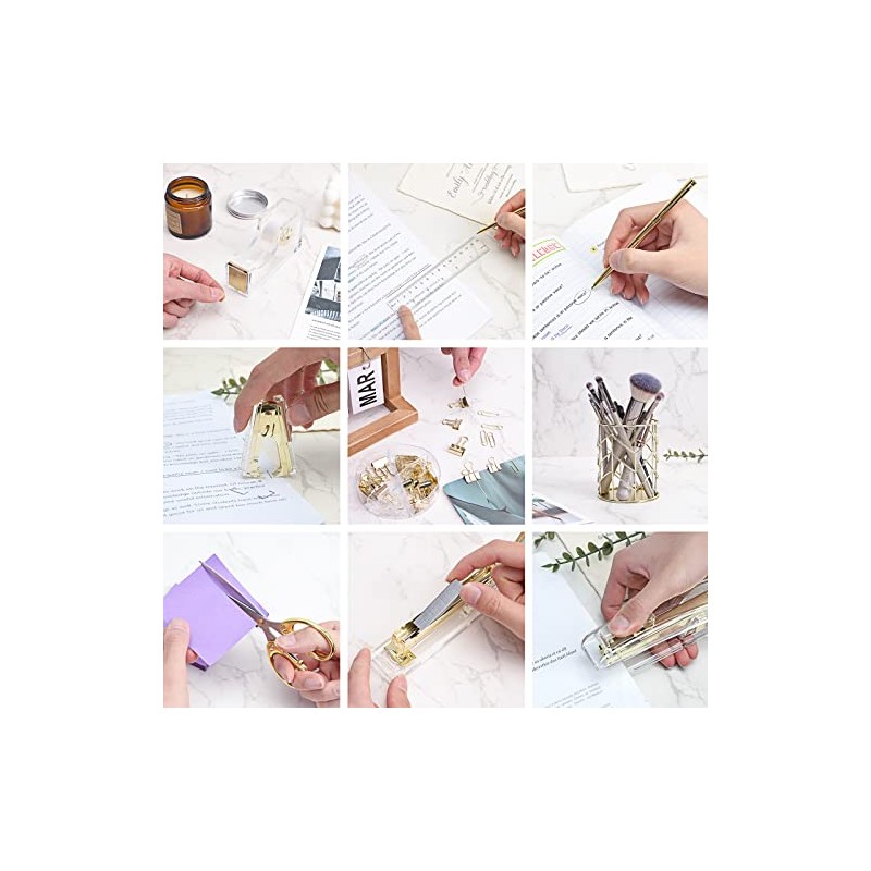 EOOUT Gold Office Supplies Set - Complete Desk Accessories