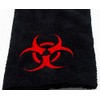Embroidered Biohazard Symbol Hand Towel - Plush and Absorbent