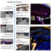 AZIMOM Car Use Bluetooth 6W RGBW LED Fiber Optic Lights