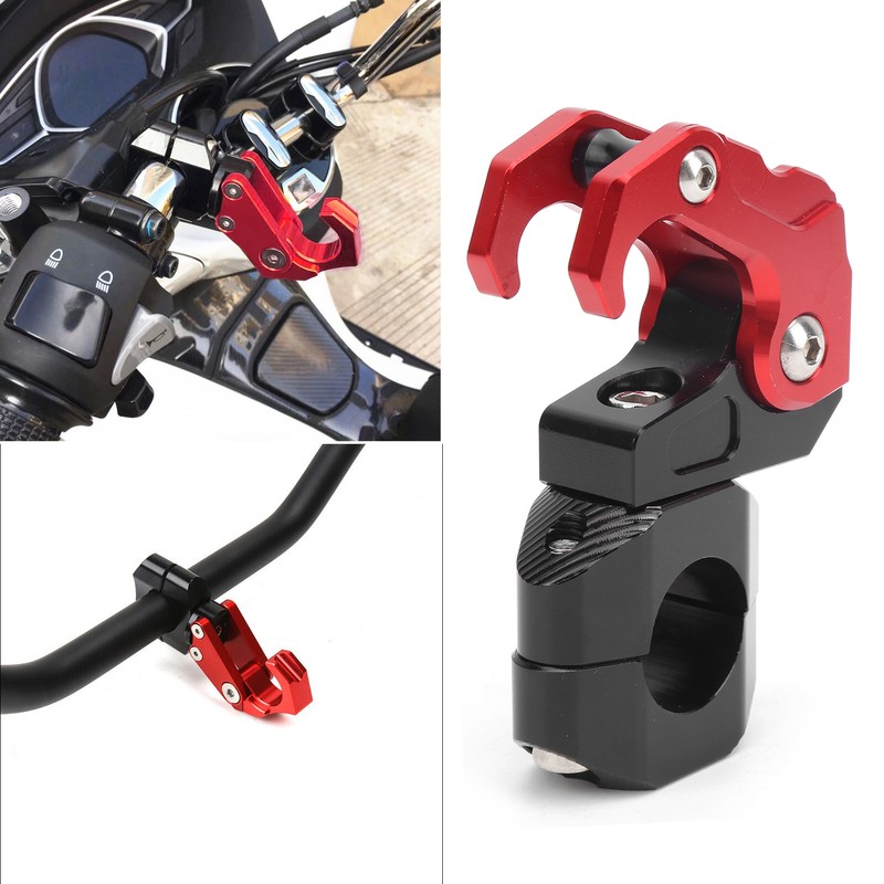 Motorcycle Folding 22mm Handlebar Hook Universal Helmet Luggage Hanger Accessory