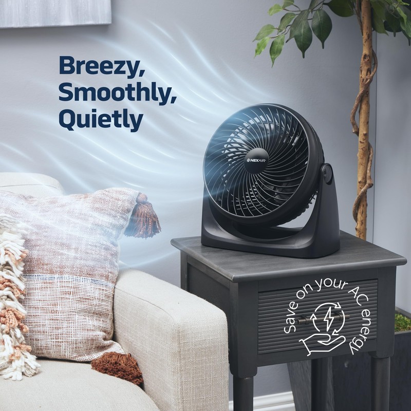 NEXAIR 7" Air Circulator Portable Turbo Fan, 3 Speed Adjustable