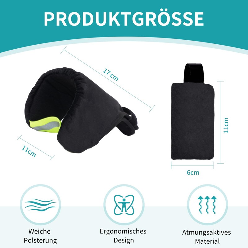 Forearm Pad and Grip Covers for Crutches with Open Cuff,