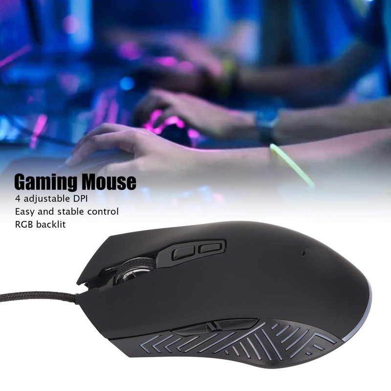 Gaming Mouse 4 Adjustable DPI 7 Buttons Easy Control Comfortable