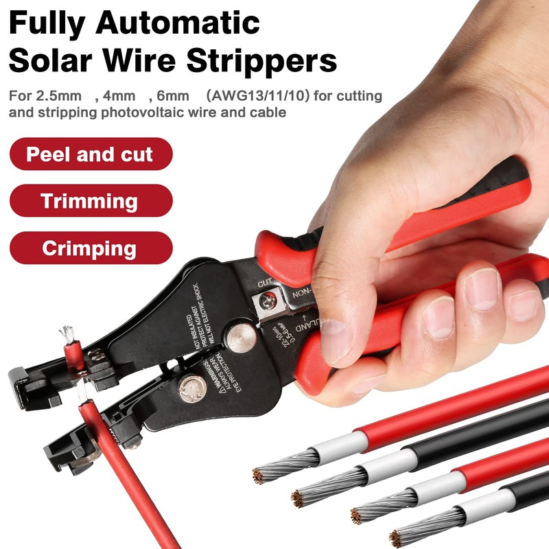 DEWIN Wire Stripper, Multifunctional Photovoltaic Solar Wire Stripper Crimping Pliers