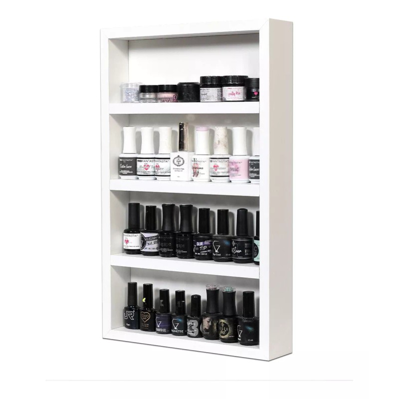 Harta Madera 2 Esmalteros Organizador Maquillaje Jugueteros Minimalista
