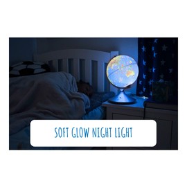 Night Light Globe. Simplified Earth Globe for Kids. App based SMART Night light Globe. Learning Toy. Educational Gift. Learn Geography & STEM.