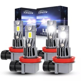 AUIMSOCO Super Bright Combo H9 H11 LED Headlight High Low Beam Bulbs 10000K White Kit