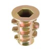 sourcing map Furniture Threaded Insert Nuts Zinc Alloy M4 Internal