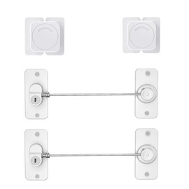 4 Fenstersicherheitsschlösser mit PVC-Schlössern, Schrauben und Schlüsseln für Kinder (4ps Weiß)