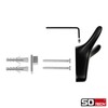SOTECH Tora Double Hooks Matt Black 66 x 60 x