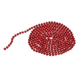 Toyland® 2.7m (8.8ft) Red Beaded Christmas Garland - Bead Chain - Christmas Tree Decoration