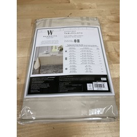 wamsutta NEW Wamsutta Spill Proof 52 In X 70 In Microfiber Tablecloth - Oyster