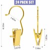 Amber Home Amber Home 24 Pack Gold Boot Clips for