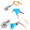2 Wire Ignition Key Switch Lock, Keenso Motorcycle Ignition Starter