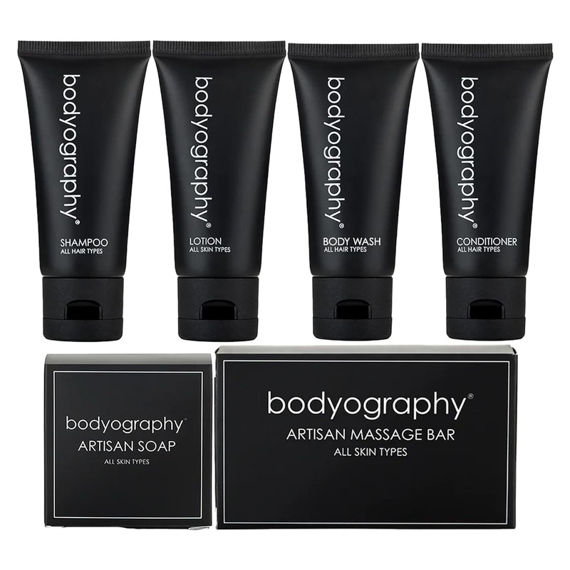 World Amenities - Kit De Aseo Bodyography 6 Piezas Champú,