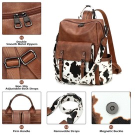 AGLOD Backpack Purse for Women PU Leather Back Packs Designer Ladies Shoulder Bag Fashion Faux Work Travel Handbags