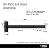 Brinks Commercial Rim Panic Exit Device, Matte Black - UL