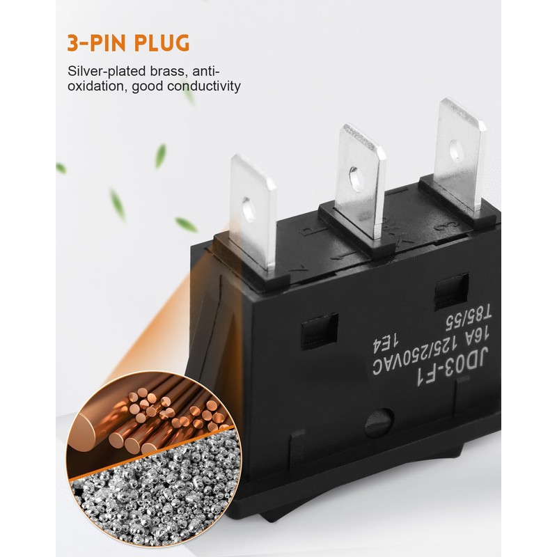 KCD4-3NC Momentary Rocker Switch, 3 Pins 3 Positons Double Side