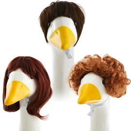 Dansydaisy 3 Pcs Porch Goose Wigs,Porch Goose Outfit Suitable for 17 Inch and 23 Inch Statue,Cute Outdoor Statue Accessories,Patio Yard Goosey Wig for Lawn Goosey Garden(Modern)