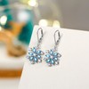 EVER FAITH Snowflake Jewerly Sterling Silver Winter Accessory Sparkle Sky
