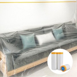 Heavy-Duty Multi-Purpose Vinyl Cover for Construction, Moving, Dustproof & Waterproof Item Protection Medium 3ea