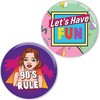 Creanoso 90’s Girls Pinback Buttons (10 Pack) - Fun Classroom