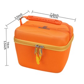 Tourmate Hard Storage Case for Player Kids Bluetooth Speaker, Travel Carrying Case for Kids Audio Music Player Children’s Speaker Plays Audiobook Cards (Box Only) (Orange + Yellow, for Yoto Player)