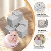 Hamiledyi 12 PCS Chinchilla Chew Toys Lava Blocks Hamster Chew